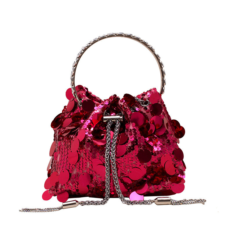 High-grade Metal Tassel Sequins Dinner Bag