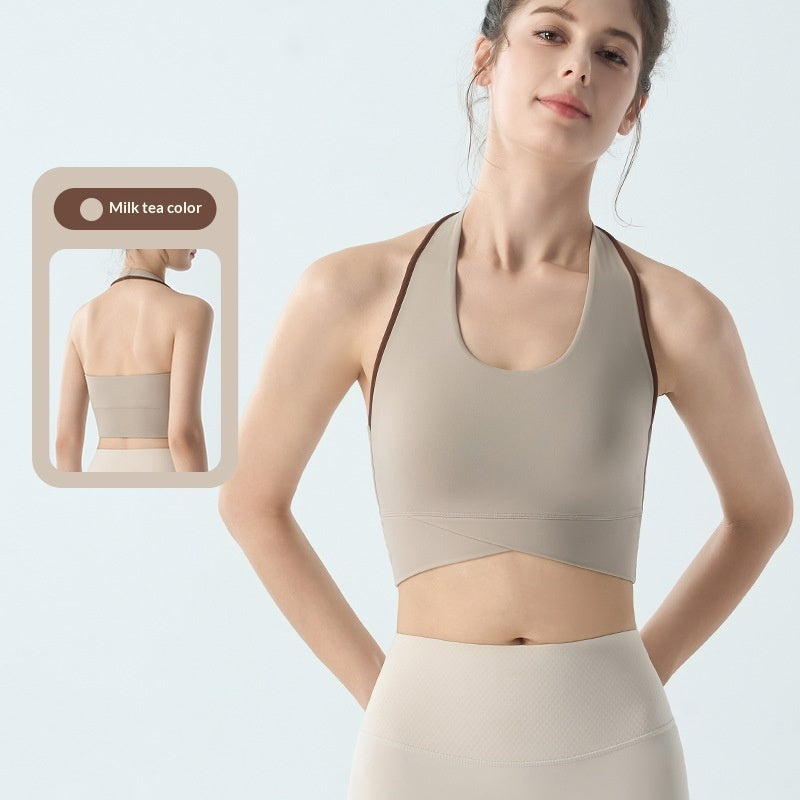Yoga Top With Wide Shoulder Straps And A Secure Chest Pad