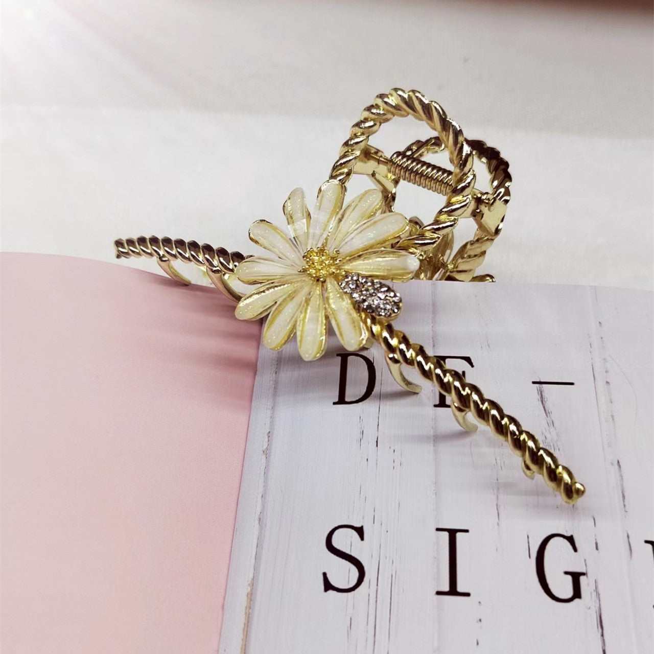 Simple Snowflake Flower Temperament Hairpin Girl Feeling