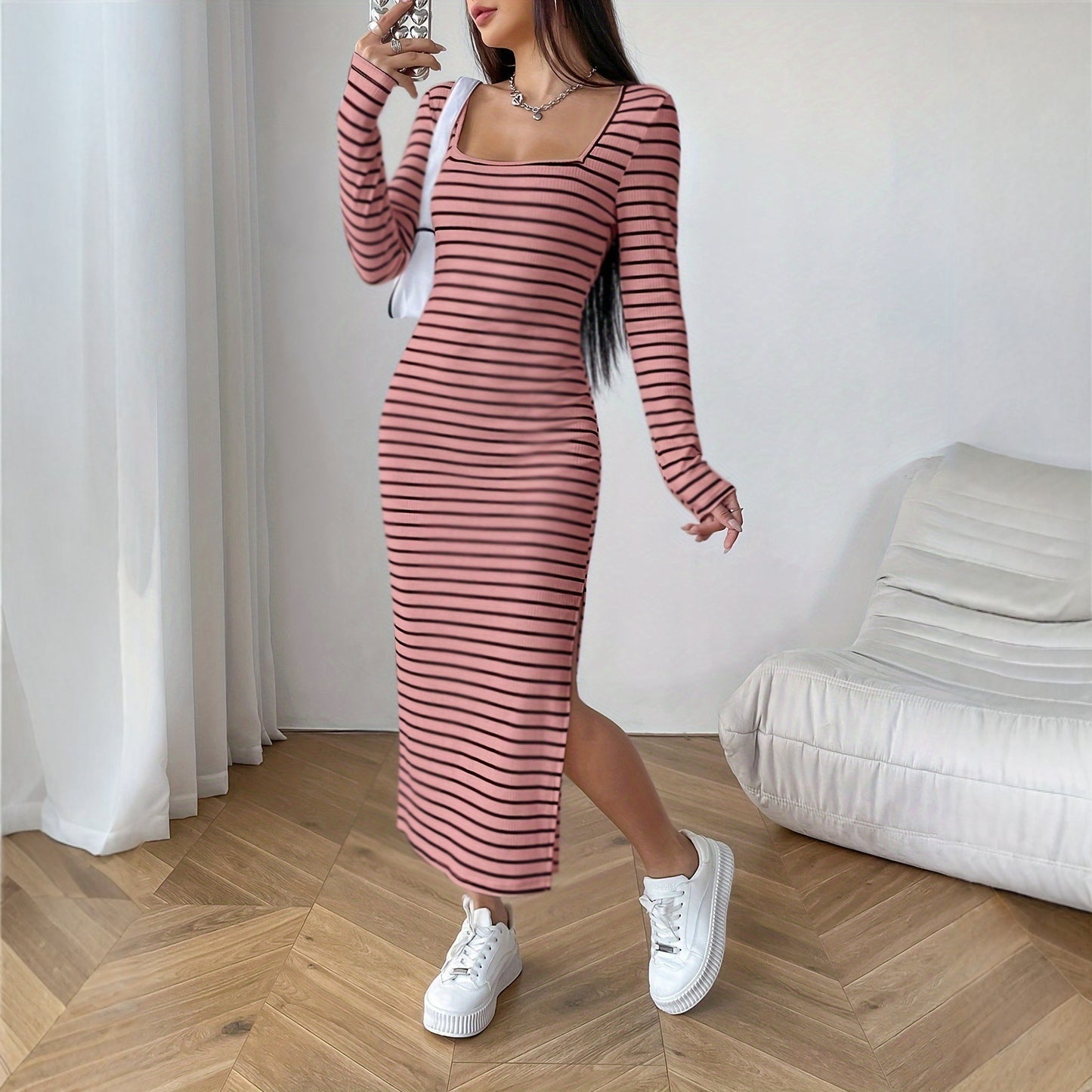 Summer New Elegant Slit Slim Fit Dress