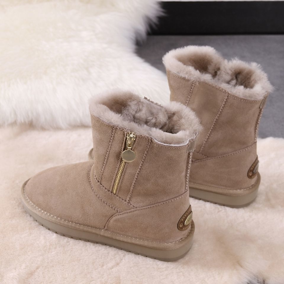 Non-slip All-match Padded Flat Snow Boots Women's Shoes