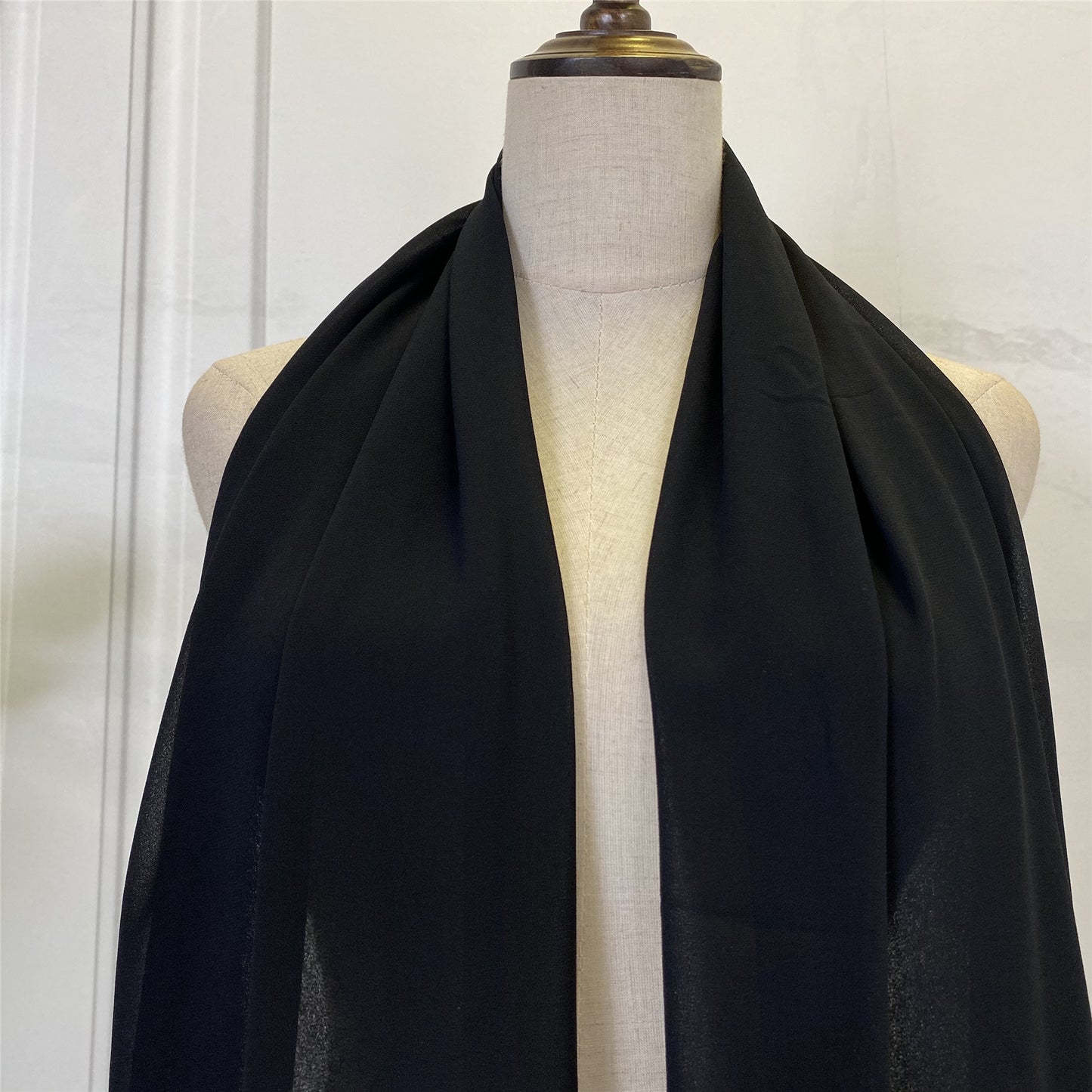 Dame Sort Paneleret Hvid Blonde Chiffon Bandana