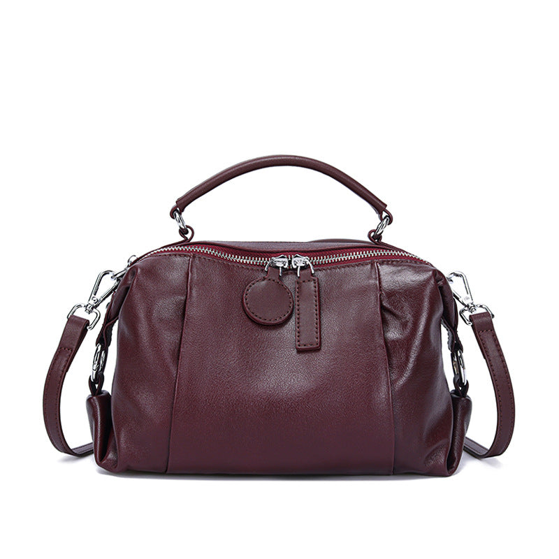 First Layer Leather One-shoulder Retro Commuter Messenger Bag