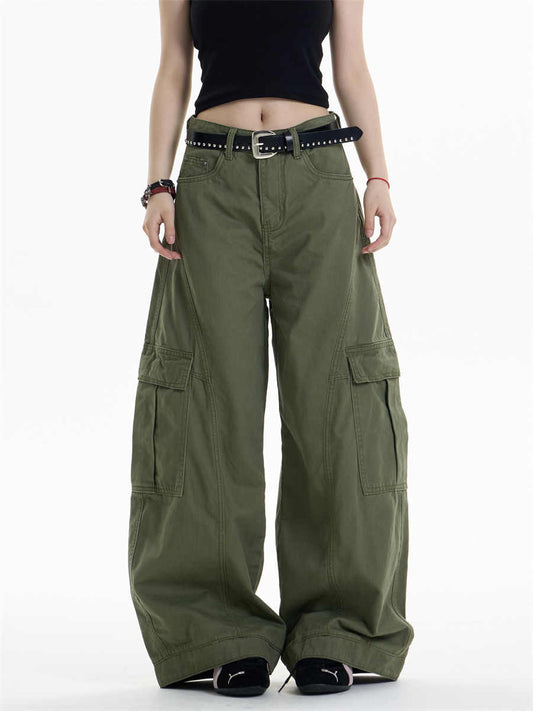 Women's Multi-pocket Machete Overalls Loose Wide-leg Casual Pants