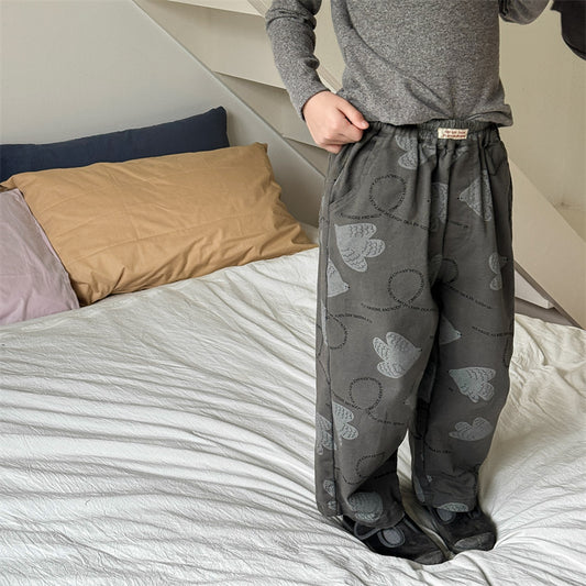 Children's Washed Cotton Casual Pants