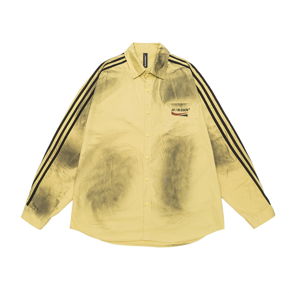 Distressed Dirty Shirt For Men And Women Spring And Autumn Loose Casual