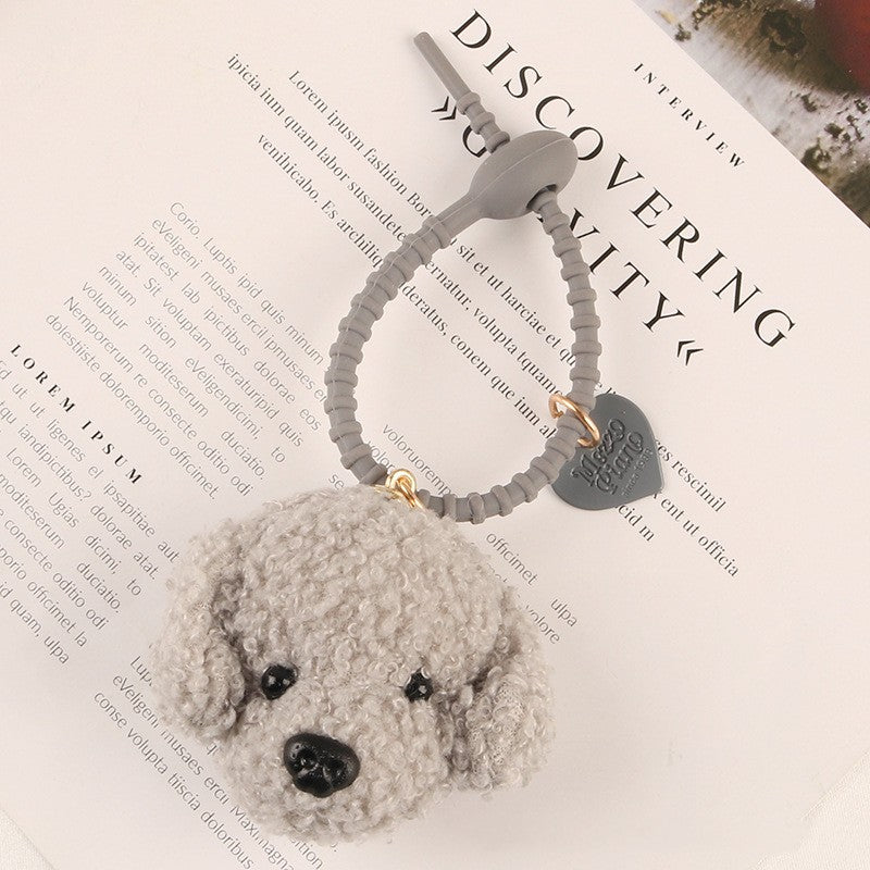 CharmCute Teddy Dog Soft Rubber Keychain Pendant Creative