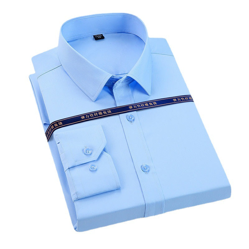 New Mens Long-sleeve Shirt Made From Bamboo Fiber