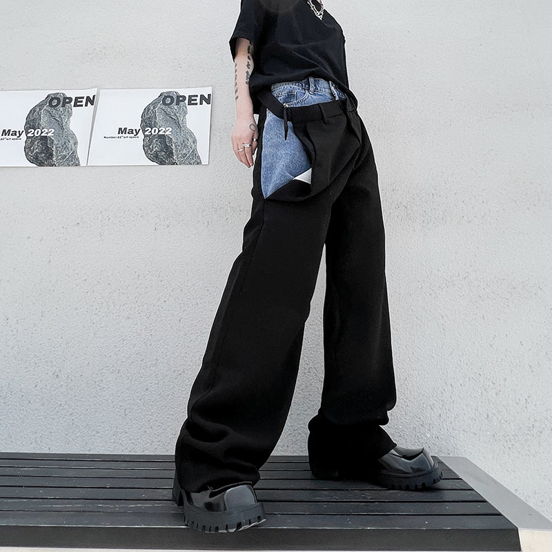 Men's Trousers With Wide Legs And Straight Legs Have Fashionable Design Sense