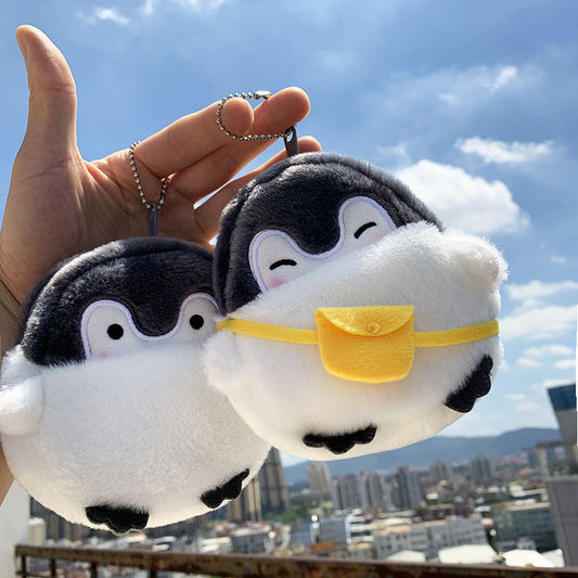 Cute Cartoon Penguin Plush Coin Purse Pendant
