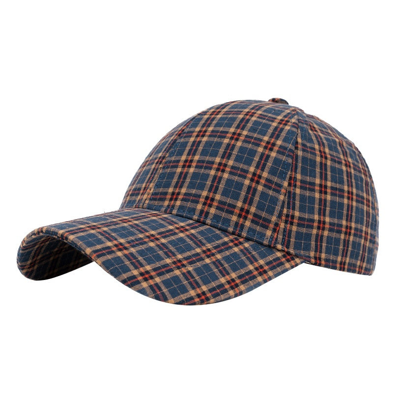 Cross-border European And American Style Multi-color Checked Baseball Cap, Classic And Versatile, Adjustable Beanie Hat, Suitable For Daily Wear And Versatile Use.