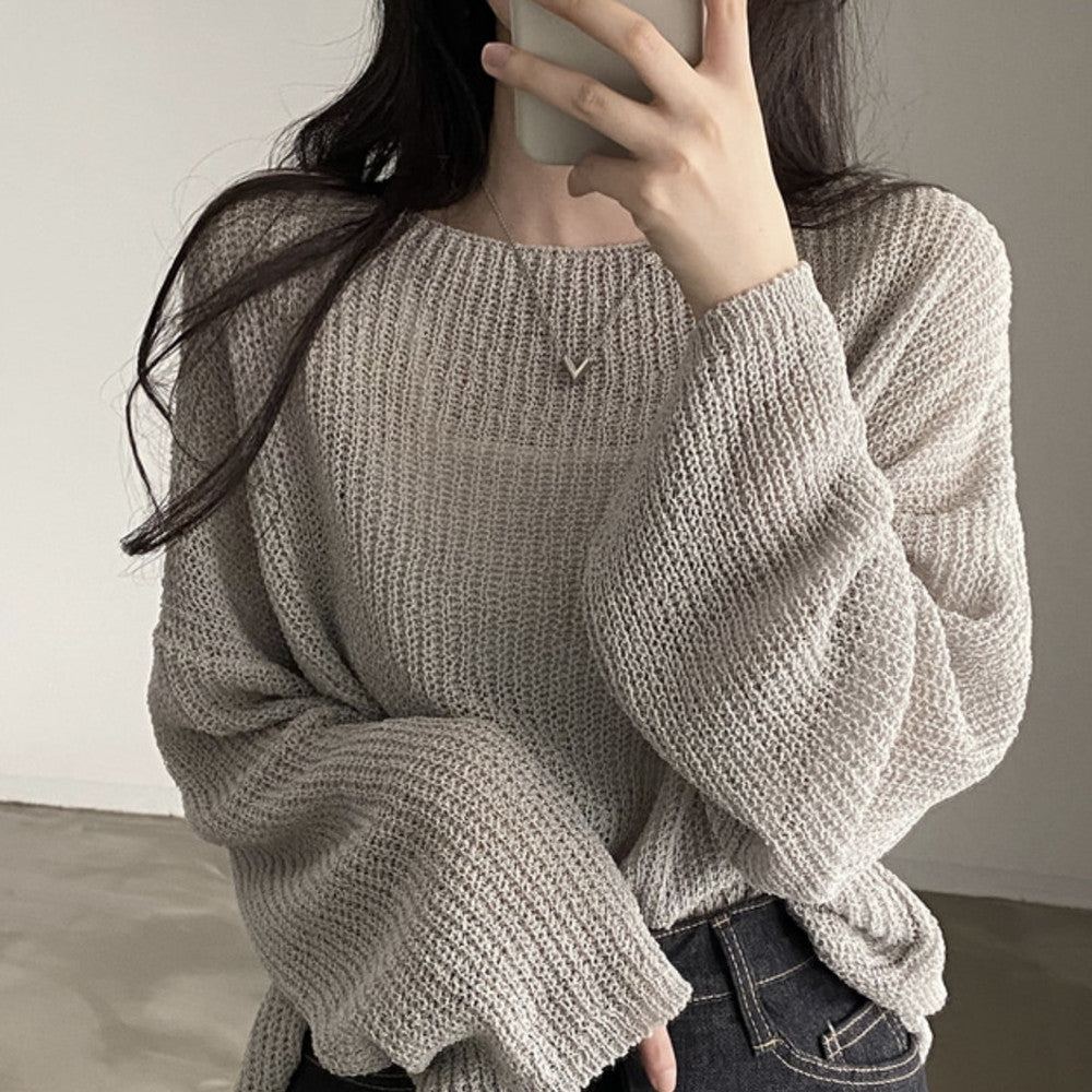 Thin Ice Silk Sweater Loose Outer Wear