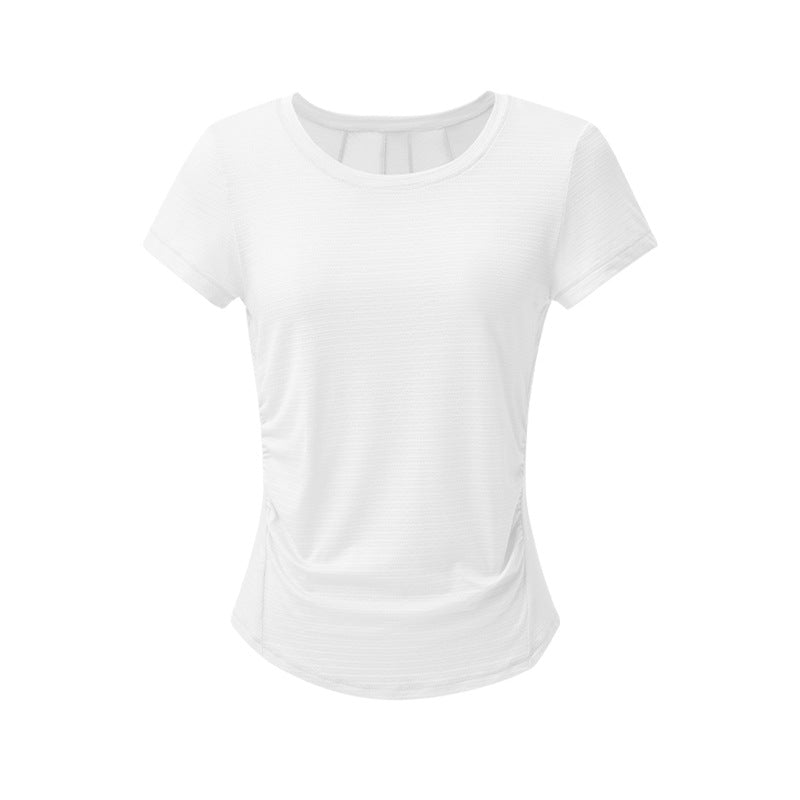 Yoga Blouse Thin Quick Drying Clothes Short Sleeve Fitness Sports Top