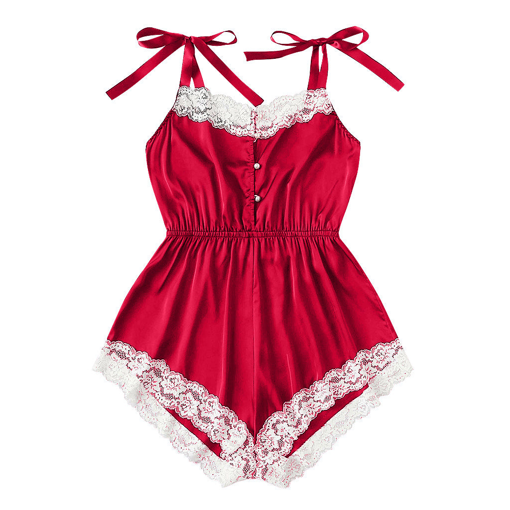 Pearl Button Underwear Nightdress Home Wear