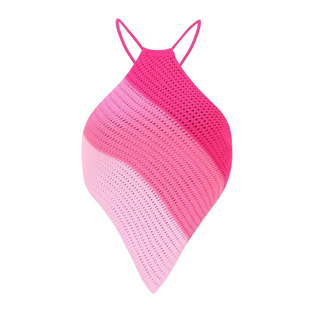 Lace-up Women's Tube Top Beach Halter Knitted Sling