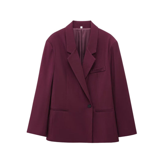 Double Breasted Loose-fitting Casual Suit Coat