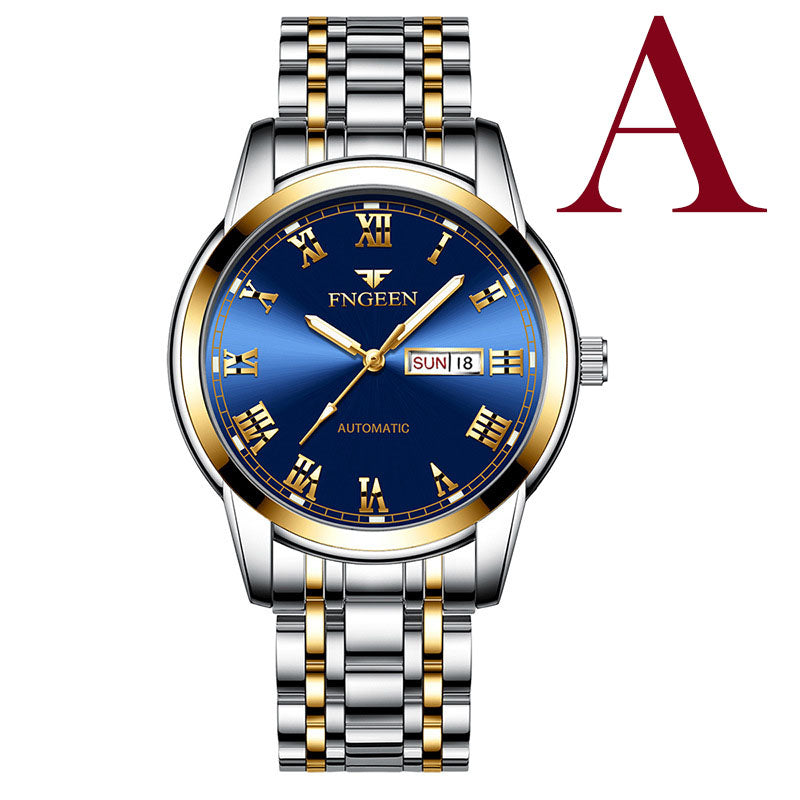 Stainless Steel Band Luminous Quartz Student Fashion Trend Men's Watch