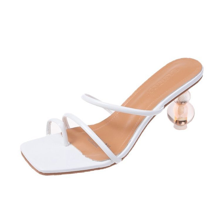 Women's Shallow Mouth Thick High Heel Casual Slippers