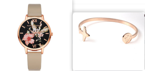 Lvpai Marke Frauen Armband Uhr Mode Rose Gold Blumen Leder Einfache Frauen Kleid Uhren Luxus Business Geschenk Uhr Uhr