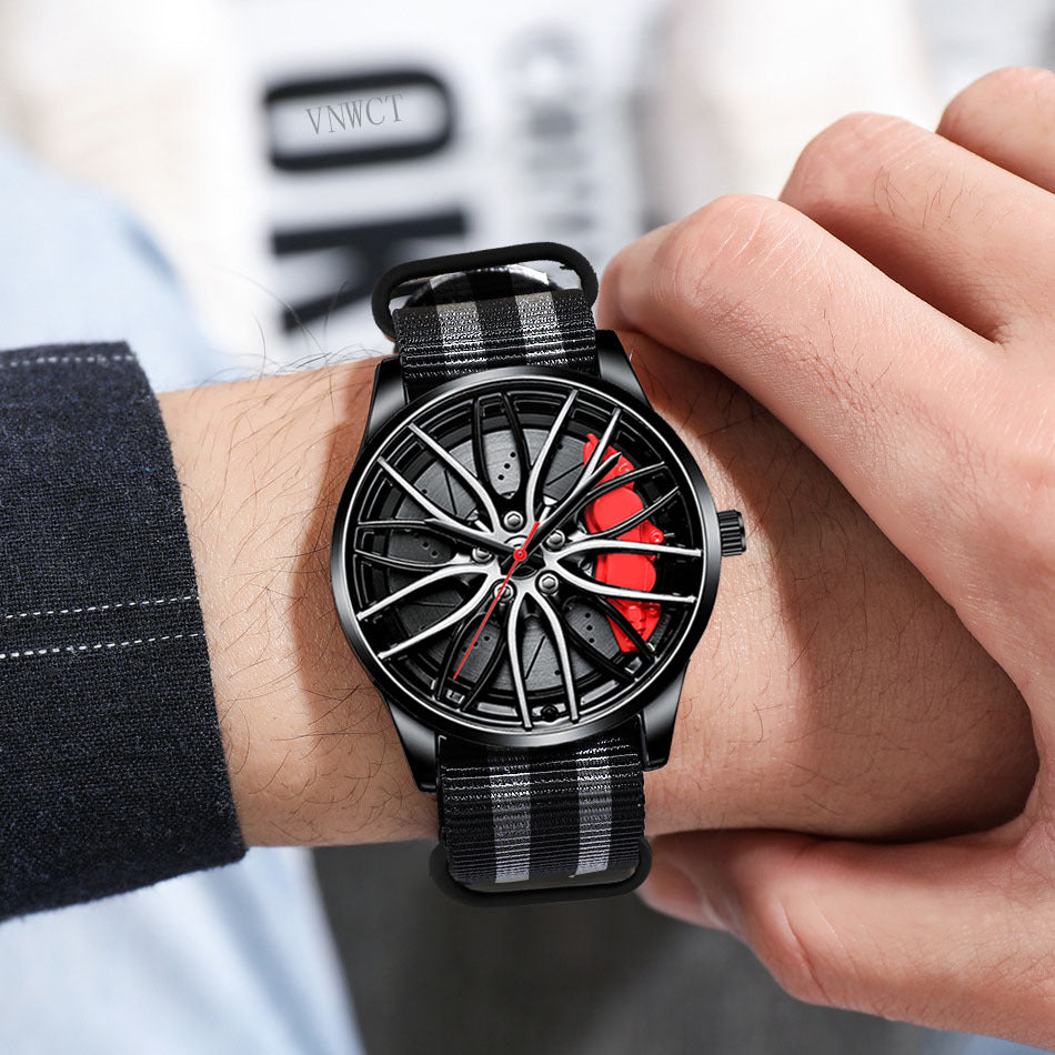 Nylon Wheel Hubs Creative Quartz Watch Men's Watch