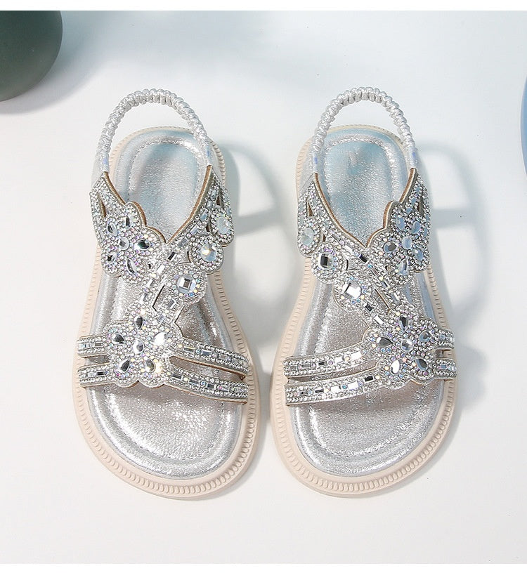 New Summer Bohemian Style Girls' Rhinestone Sandals