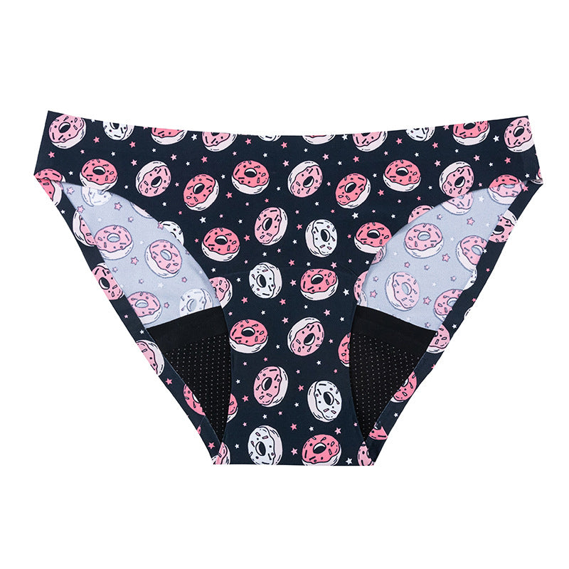 Women's Fashion Printed Seamless Washable Physiological Underwear