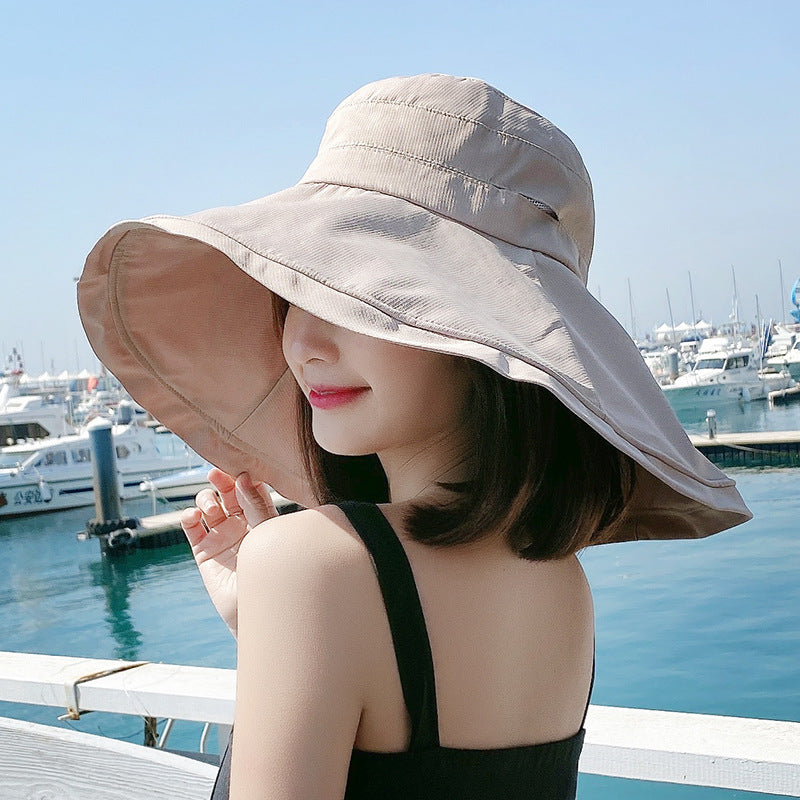 Wide Brim Neck Protection Protection Hat Female UV Protection Outdoor Big Brim Sun Hat