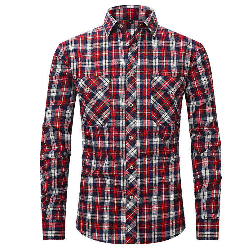 Large Size Slim Fashion Long Sleeve Shirt