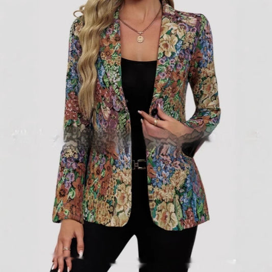 New Suit Fashion Elegant One Button Women's Coat