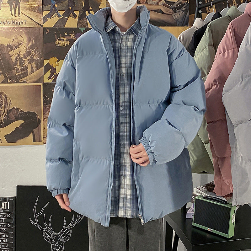 Bread Suit Stand Collar Korean Version Ins Casual Solid Color Padded Jacket