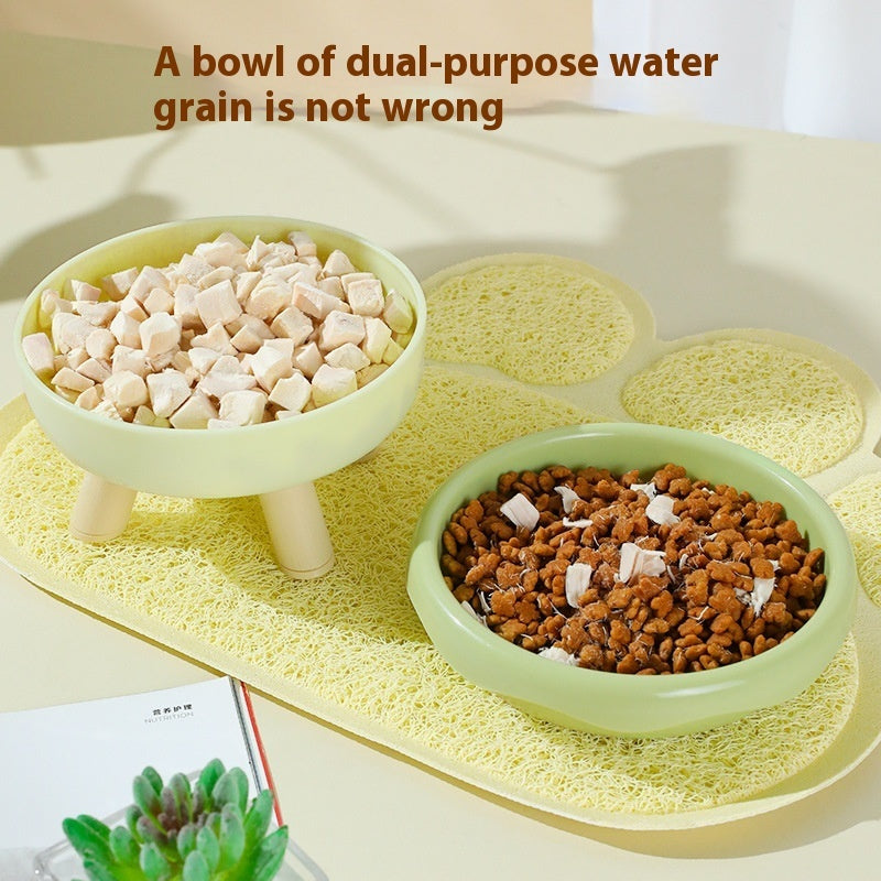 Pet Cat Bowl Donut Four Legs Cat Food Holder