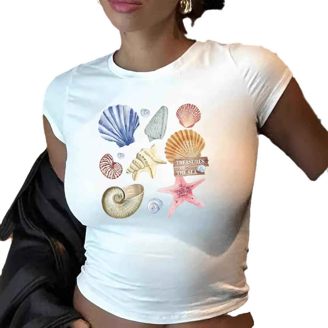 New Summer Womens Trendy Slim-fit T-shirt That Flatters Your
