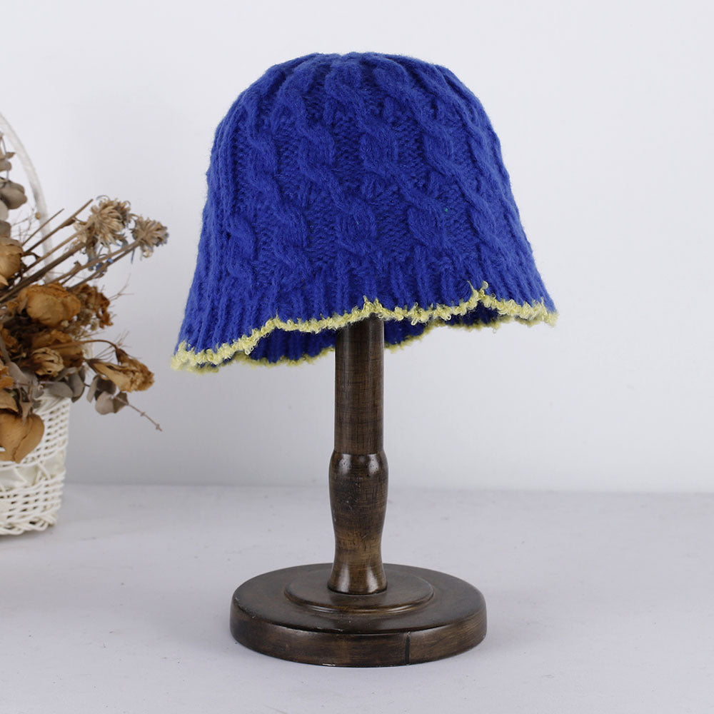 Contrast Color Twist Knitted Fisherman Hat Children