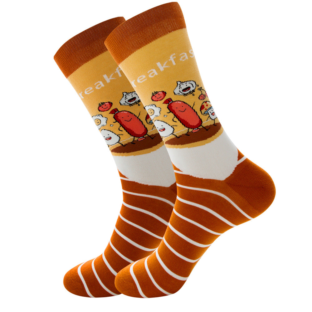 Geometric Fruit Women Socks Street Trend