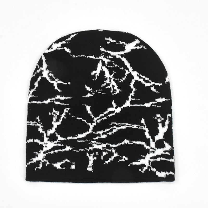Spider Web Jacquard Knitted Hat Cold Protection In Autumn And Winter