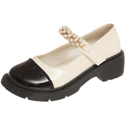 Women's Leather Shoes Thin Japanese Jk With Skirt And Thick-soled Shoes Trend