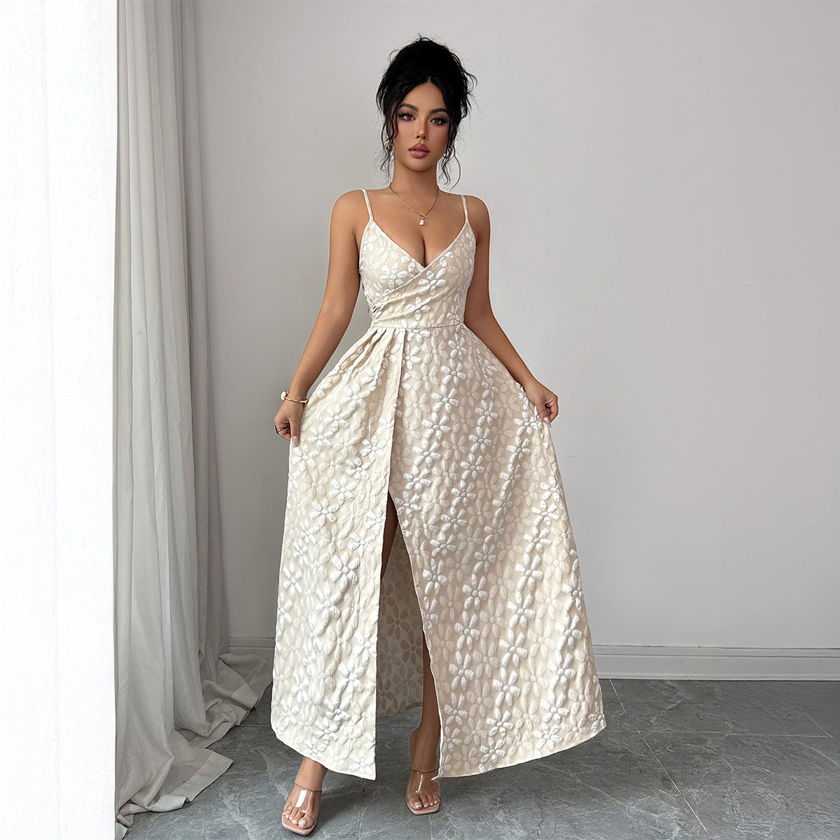 Suspender High Waisted Designer Dress For Women