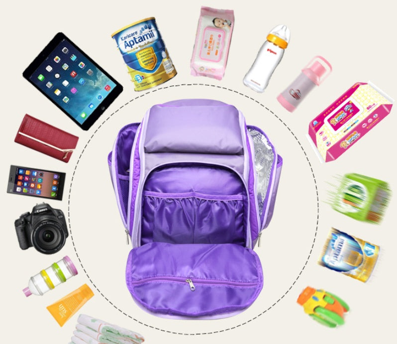 Mommy Bag Multifunktionel Stor Kapacitet Rygsæk Mor