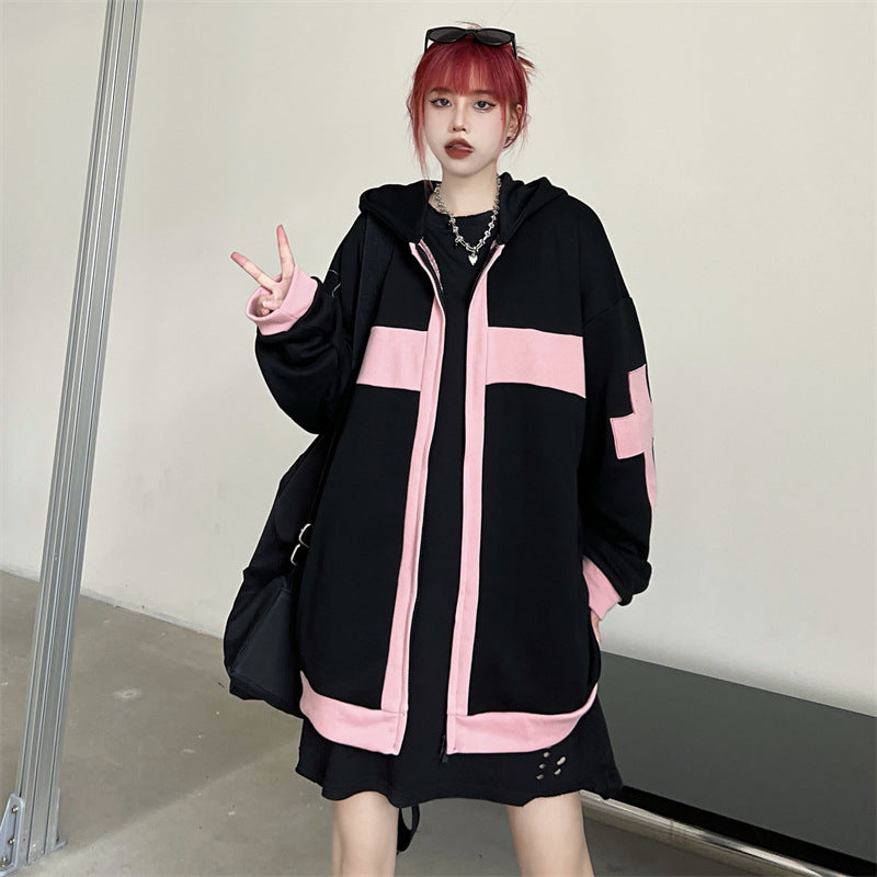 Loose Retro Couple Hooded Sweater Girl