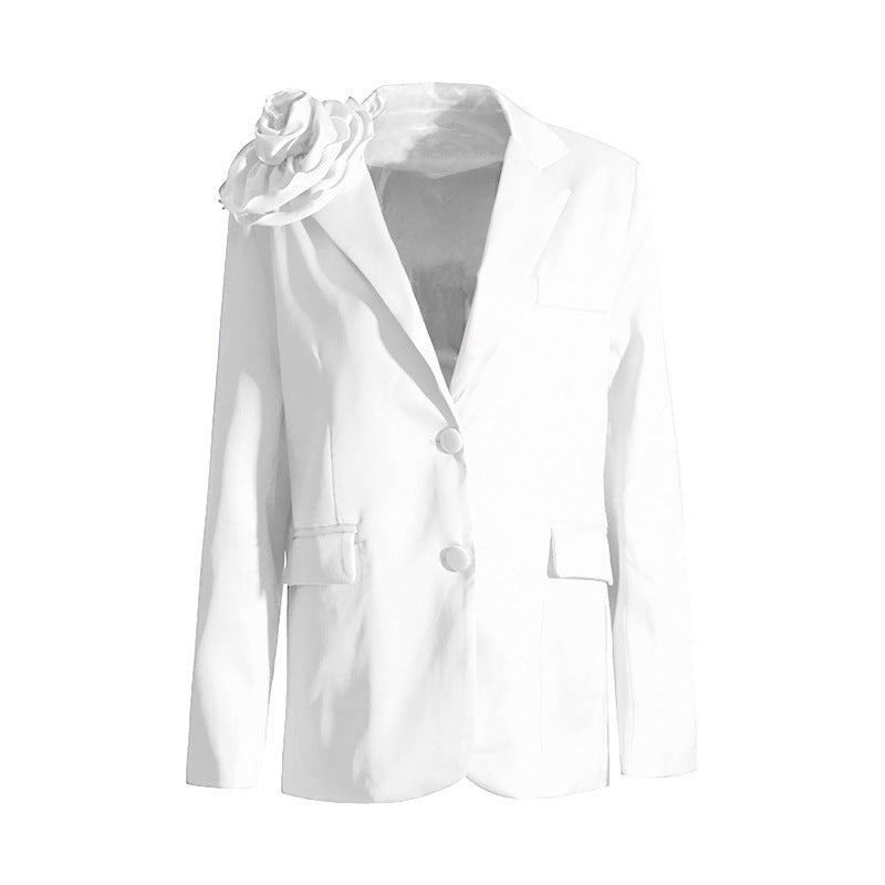 Suit Niche Design Stitching Three-dimensional Decoration Casual Women's
