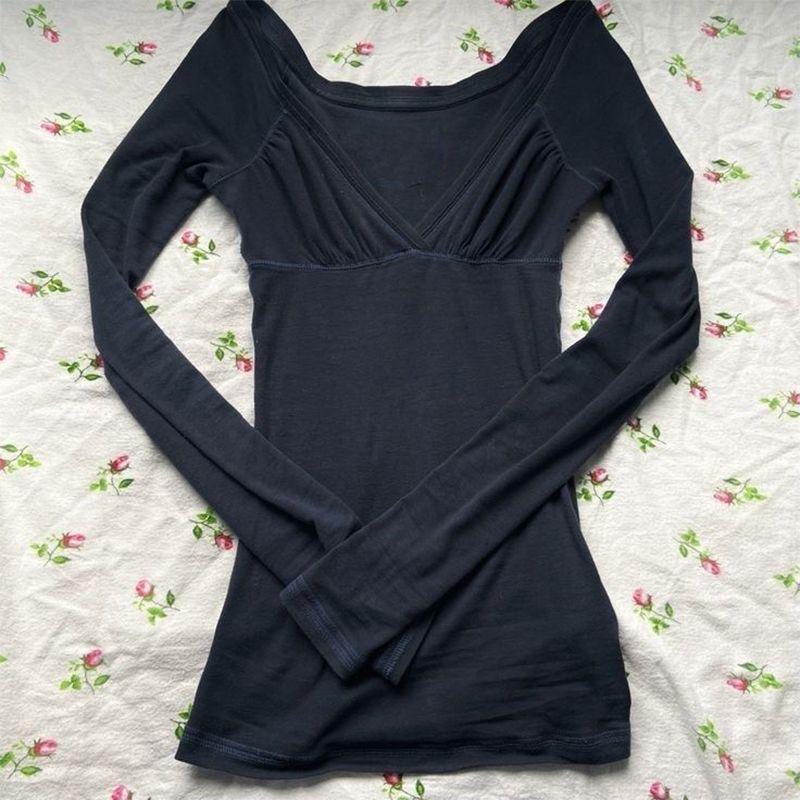 Ins-style Chic Commuter-striped Button-up Long-sleeve Shirt T-shirt For Women