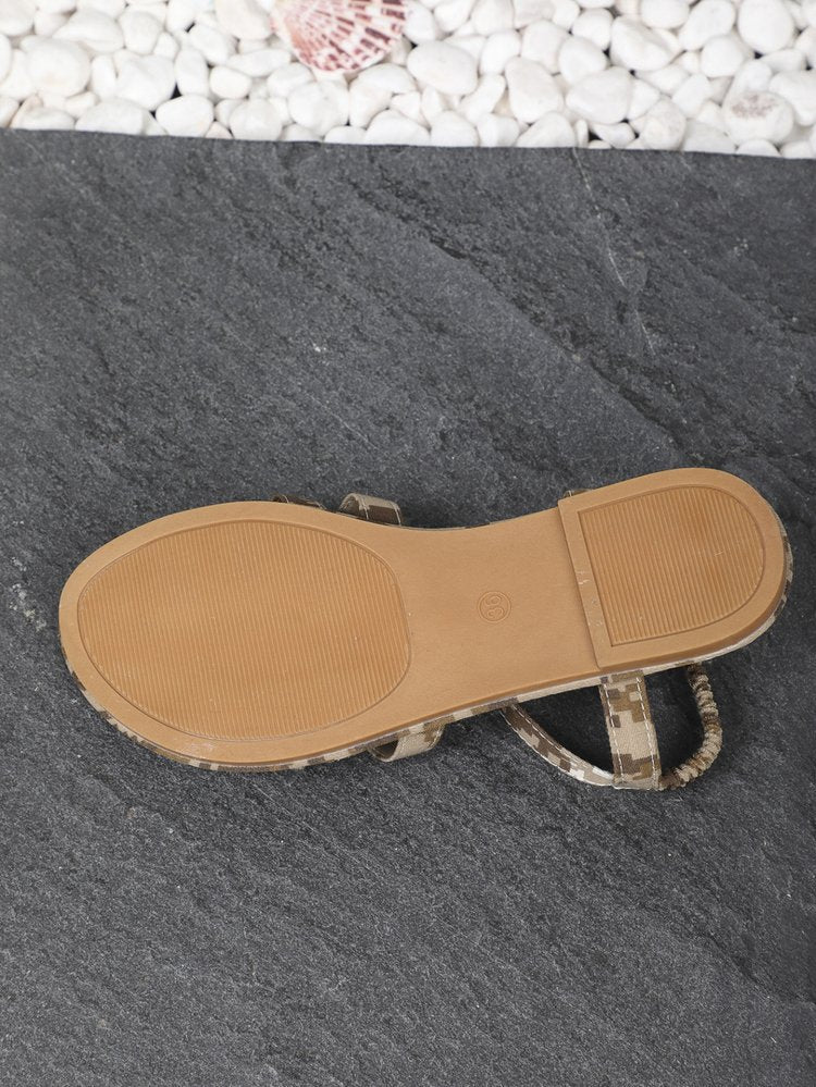 Smart Flat Shoes Korean Style Sandals Roman Shoes Beach Shoes