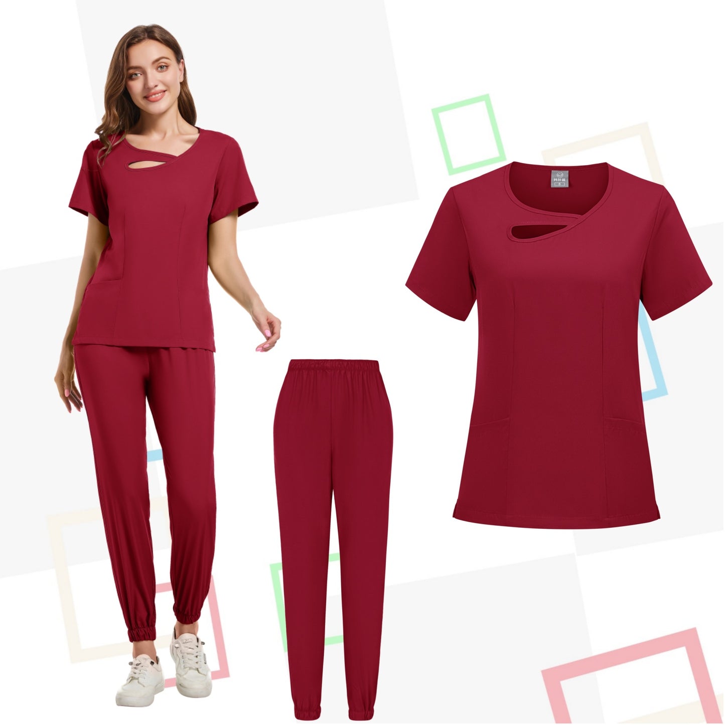 Summer Lightweight, Stretchy, Quick-drying Nurse Uniform Set