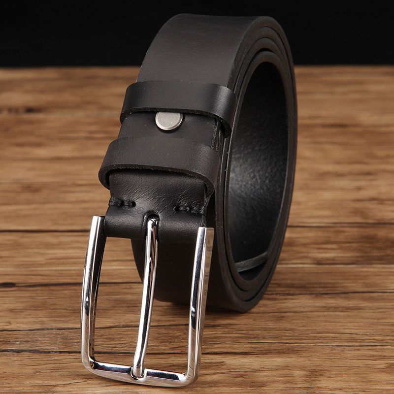 Cowhide Handmade Vintage High-end Trendy All-match Jeans Belt