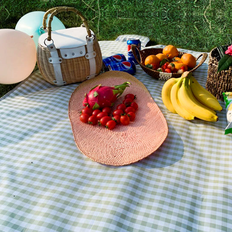 Thickened Waterproof Lawn Net Red Portable Foldable Lattice Moisture-proof Mat