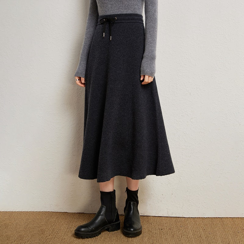 Fashionable Cashmere Knitted Skirt For Women