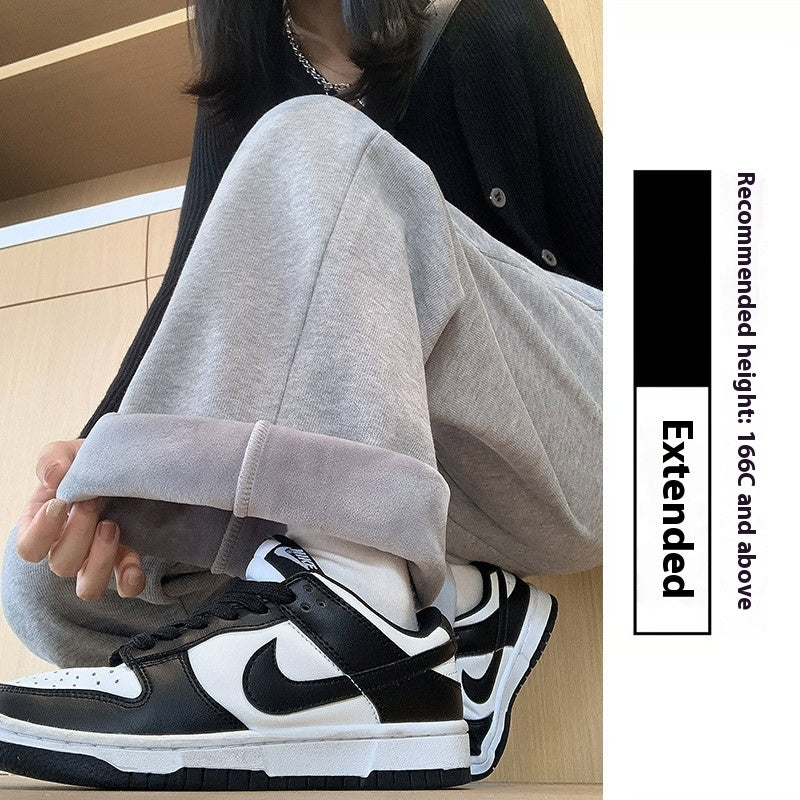 Fleece-lined Sports Pants Female Autumn And Winter