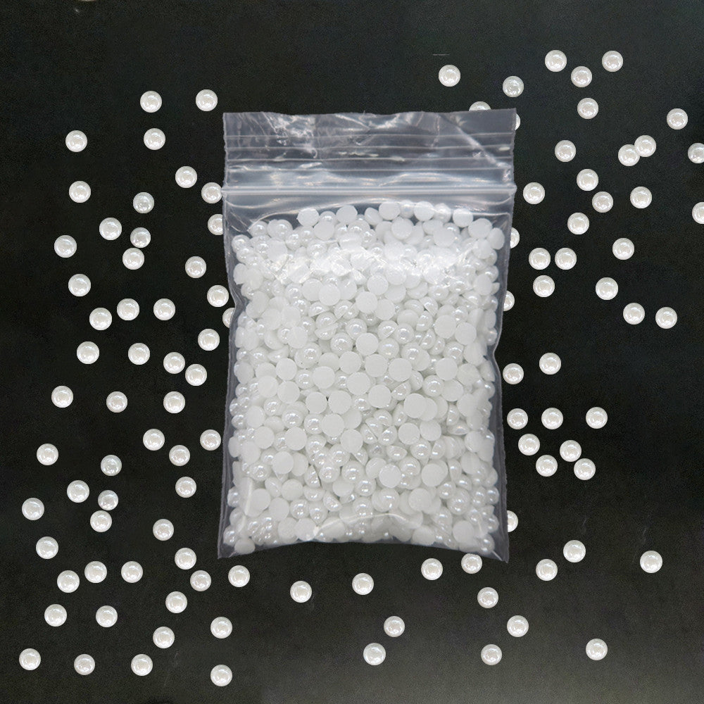 Plastic Flat Bottom Semicircle Pearl