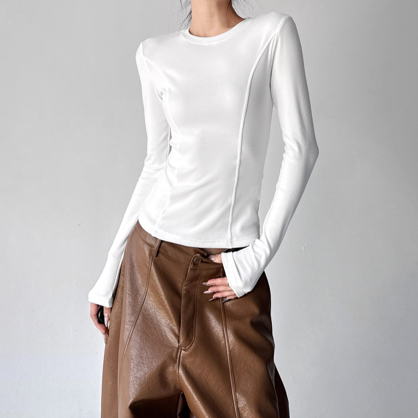 Womens Long Sleeve T Shirt Base Top