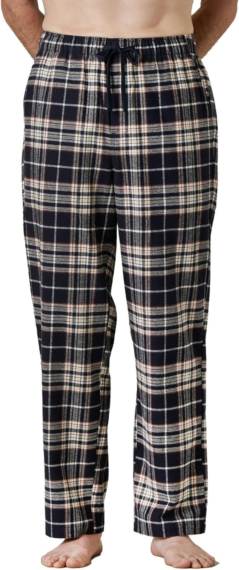 Men'S Pajama Pants Cotton Flannel Plaid Lounge Fleece Warm Sleepwear Pants PJ Bottoms Drawstring and Pockets M39/M128